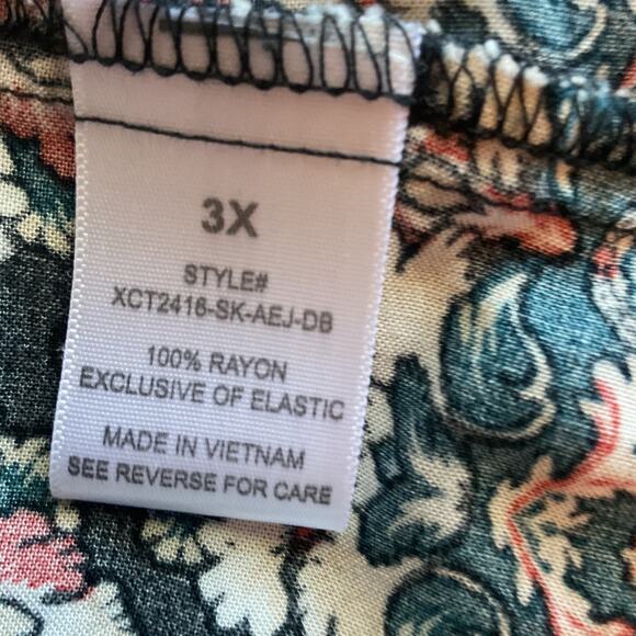 G Collection Black Off Shoulder paisley Hem short Sleeve Dress Plus 3X - Picture 5 of 7